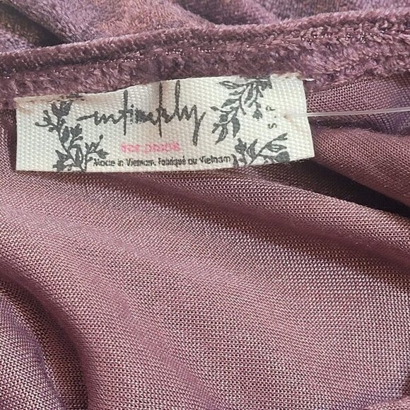 NWT Free People All Night Velvet Tunic Cowl Neck Sleeveless Top Fig Jam Size S - Picture 7 of 9